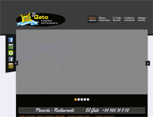 Tablet Screenshot of pizzeriaelgato.com